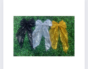 Large bow Bling Sparkly Sequins