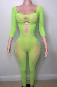 Green Poster Girl Jumpsuit