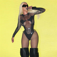 Load image into Gallery viewer, Black Fishnet Jumpsuit
