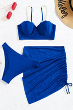 Load image into Gallery viewer, Blue Three Piece Swimsuit
