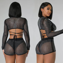 Load image into Gallery viewer, Long Sleeve Two Piece Shorts Set
