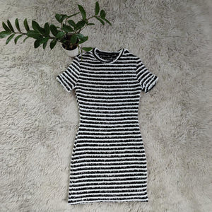 Short Sleeve Stripe MIni Dress