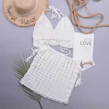 Load image into Gallery viewer, White Crochet Two Piece Set
