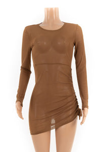 Brown Cover Up Dress