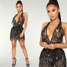 Load image into Gallery viewer, Sequins Backless Dress
