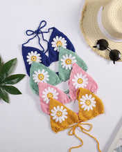 Load image into Gallery viewer, Crochet Flower Bikini Thong swimwear
