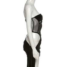 Load image into Gallery viewer, Mesh see-through hollow slim skirt set
