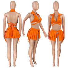 Load image into Gallery viewer, Orange Swimwear 3 Piece Set
